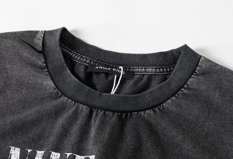 Black and White Totem Dragon Print Washed Distressed Women's Short-sleeved T-shirt-ABT14BK - 图片 4