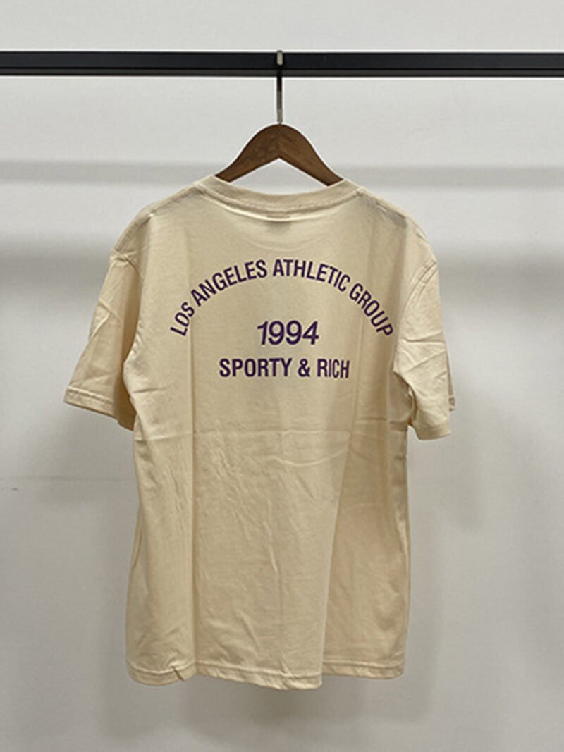 Letter Print O-neck Solid Cotton T-shirts Women-GN60 - 图片 4