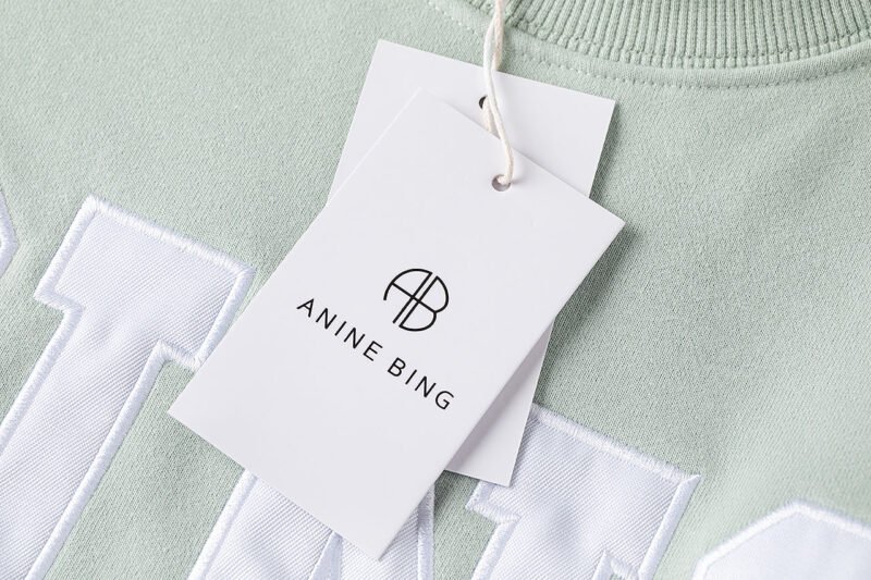 Light Green Classic Applique Embroidery BING Fleece Women's Loose Round Neck Sweatshirt-ABS2477GN - 图片 8