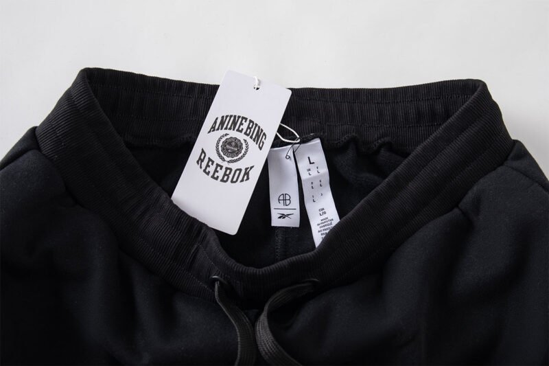 Black Letter Embroidery Fleece Sports Women's Sweatpants Pants-ABP3018BK-ABP3018GY - 图片 10