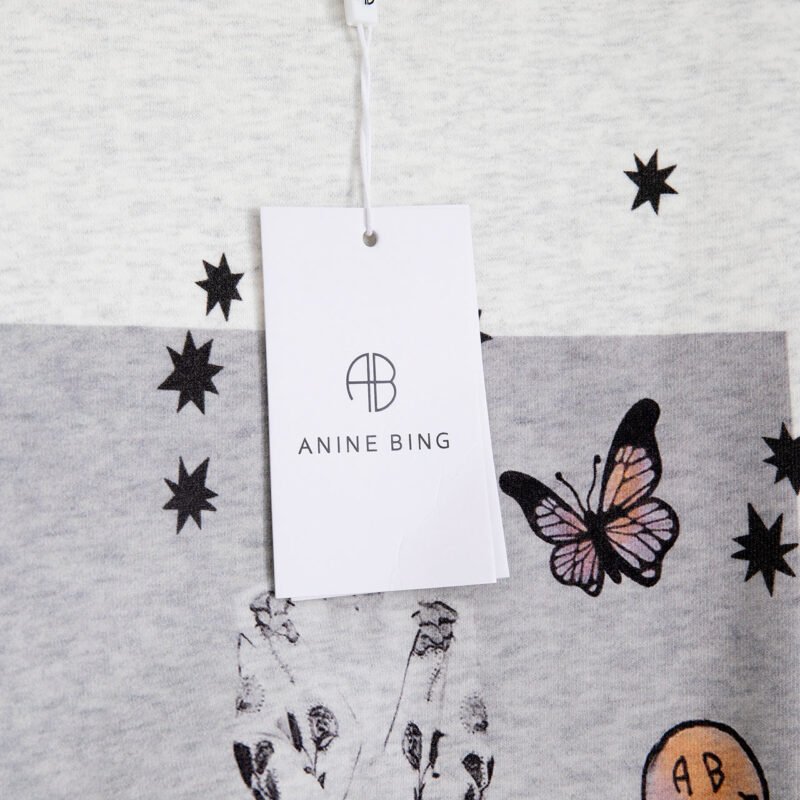 Letter Print Snake Butterfly Bee Fleece Women's Sweatshirt-ABS2458GY - 图片 8