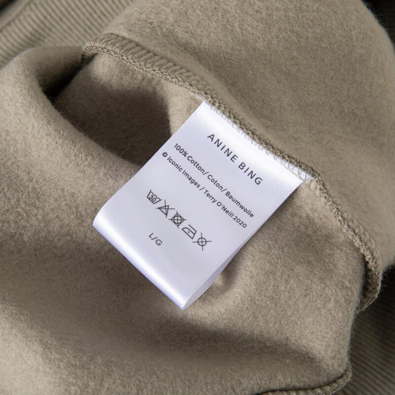Bean Paste Green Classic Letter Embroidery Embroidery Plus Velvet Women's Round Neck Sweater-ABS2422GN - 图片 7