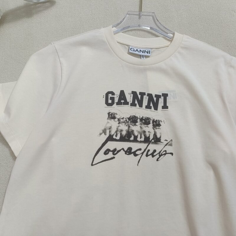 Little Dogs Printed Letter Cotton Casual O-neck Short Sleeve T-shirts Women-GN21 - 图片 7