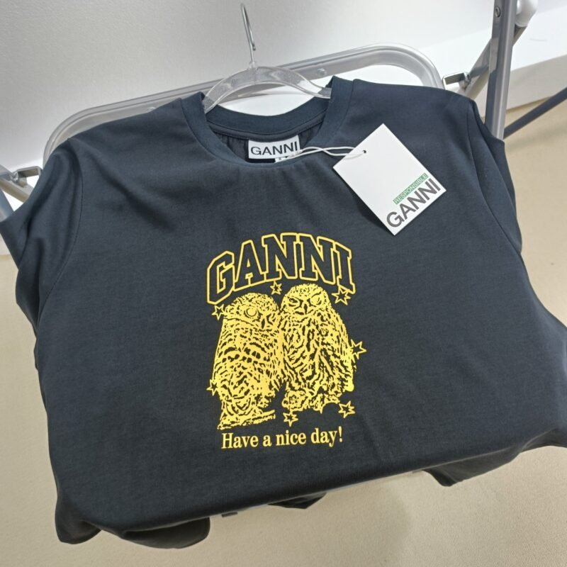 Animal Printed Letter Embroidery T-shirt Women Crew Neck Cotton Vintage Casual Black Short Sleeve T-shirts-GN13 - 图片 11