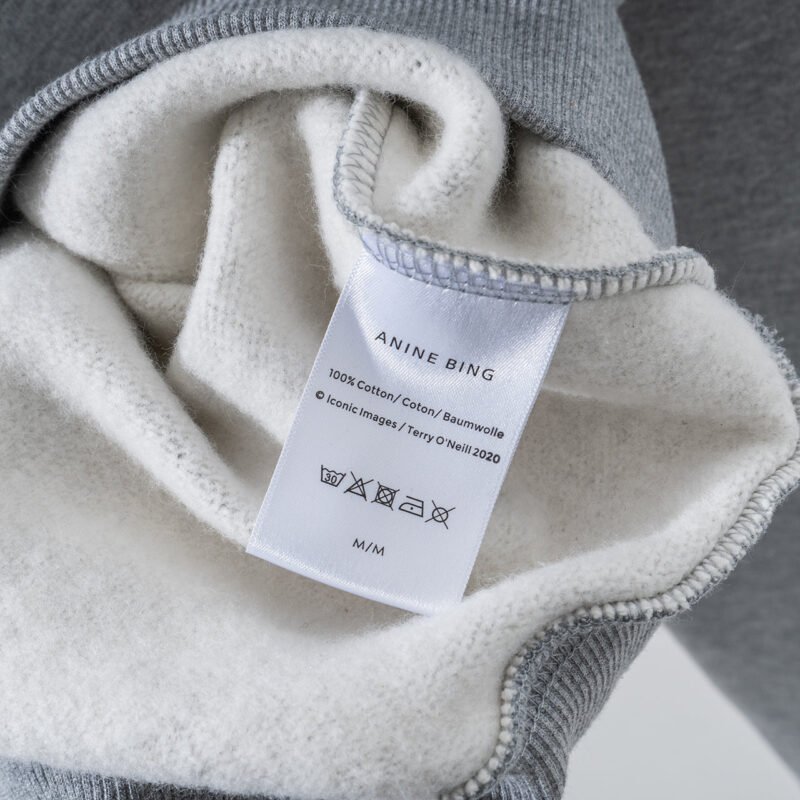 White Towel Embroidery Applique Embroidered Letters Distressed Washed Color Women's Sweatshirt-ABS2481WT - 图片 10