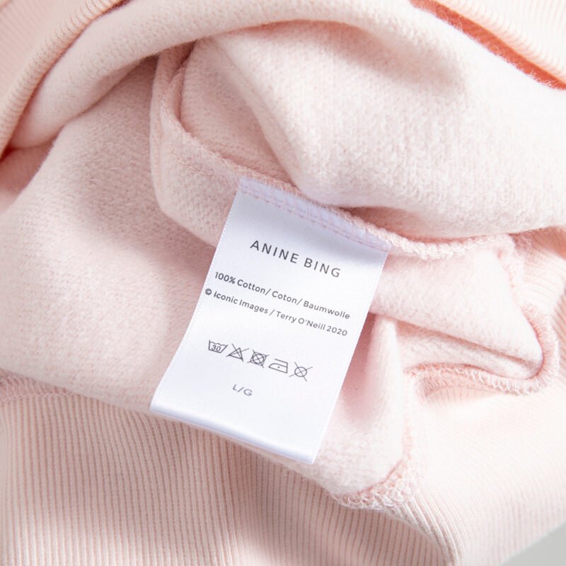 Pink Letter Printed Fleece Round Neck Women's Loose Plush Sweatshirt-ABS2455PK - 图片 10
