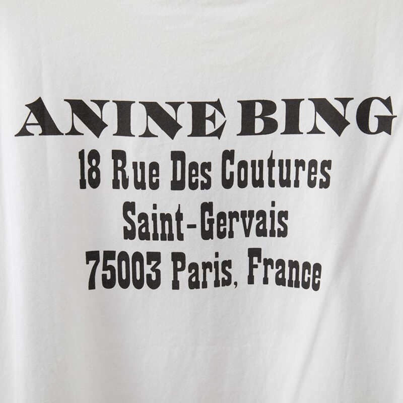 Double-image PARIS Print Front and Back English Printed Cotton Women's Round Neck T-shirt-ABT11WT - 图片 11