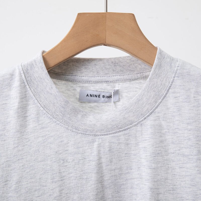 Classic Letter Printed Cotton Loose Off-White Women's Short-Sleeved T-Shirt ABT03GY - 图片 6