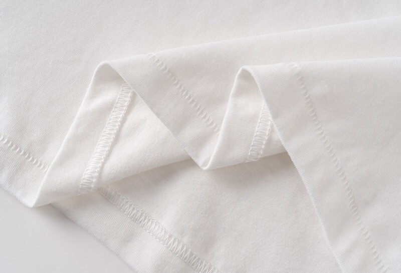 White Cotton Women's Short-sleeved T-shirt with Lettering Embroidery-ABC15WT - 图片 9