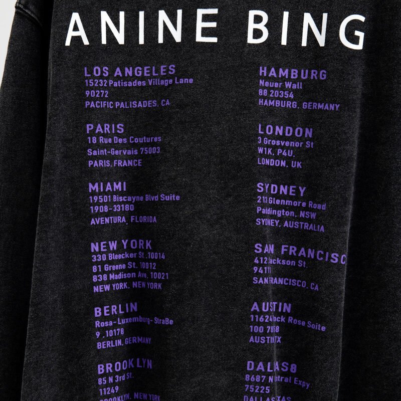 Sand Dot Letter White Ink Digital Printing Stir-fried Color Washed Stir-fried Snowflake Women's Sweatshirt-ABS2465BK - 图片 12