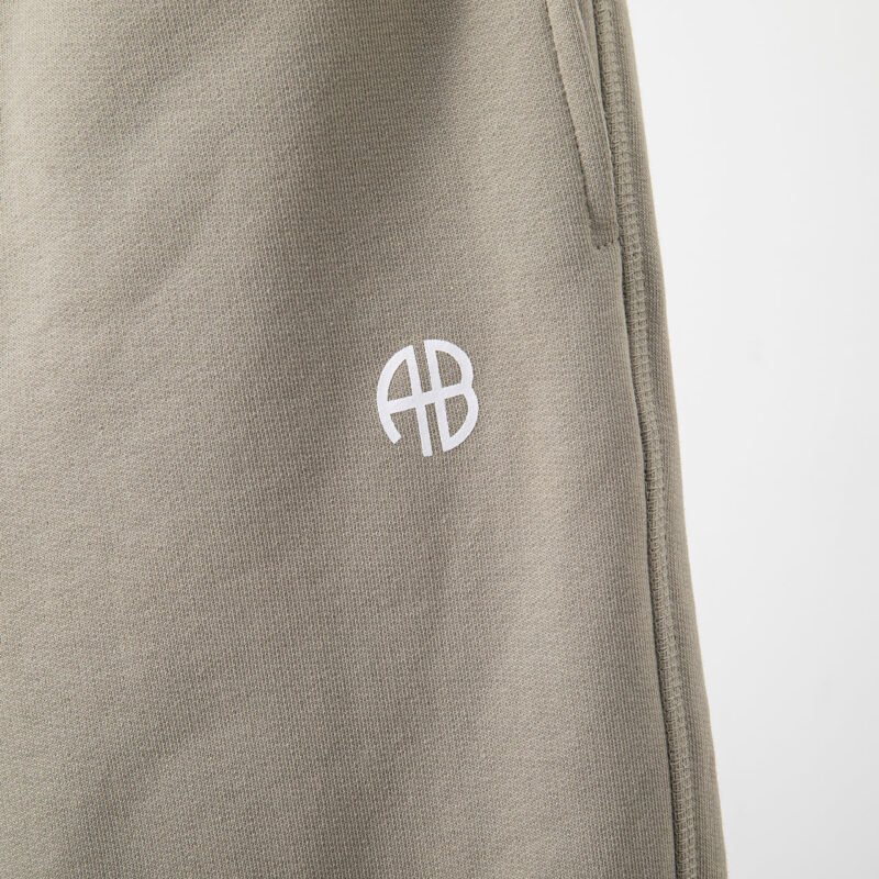 Classic Mid-rise Fleece Trousers with Small Logo Print for Women-ABP13GN - 图片 4