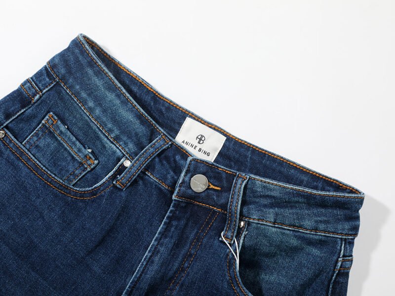 High-waisted Blue Elastic Skinny Women's Ankle-length Jeans-ABP3010BL - 图片 9