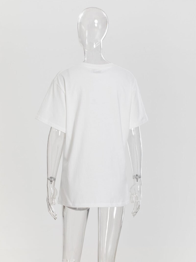 Marilyn Monroe Digital Print Cotton White Women's Short-sleeved T-shirt-ABT51WT - 图片 6