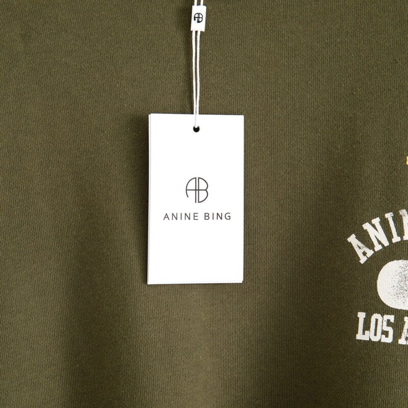Army Green Letter Print Loose Fleece Women's Sweatshirt-ABS2457GN - 图片 8