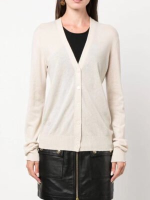 Love Heart Pattern V-Neck Cardigan Knitted Sweater Women's Sweater-DH-ZV-131