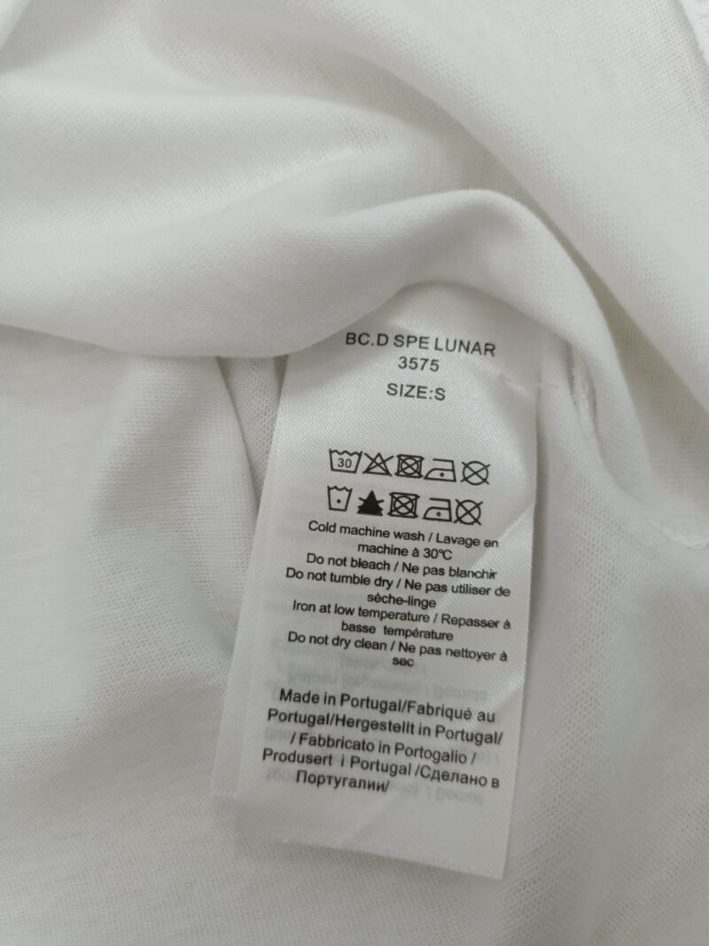 Rabbit Printed White Cotton Letter O-neck Short Sleeve T-shirt-GN22 - 图片 13