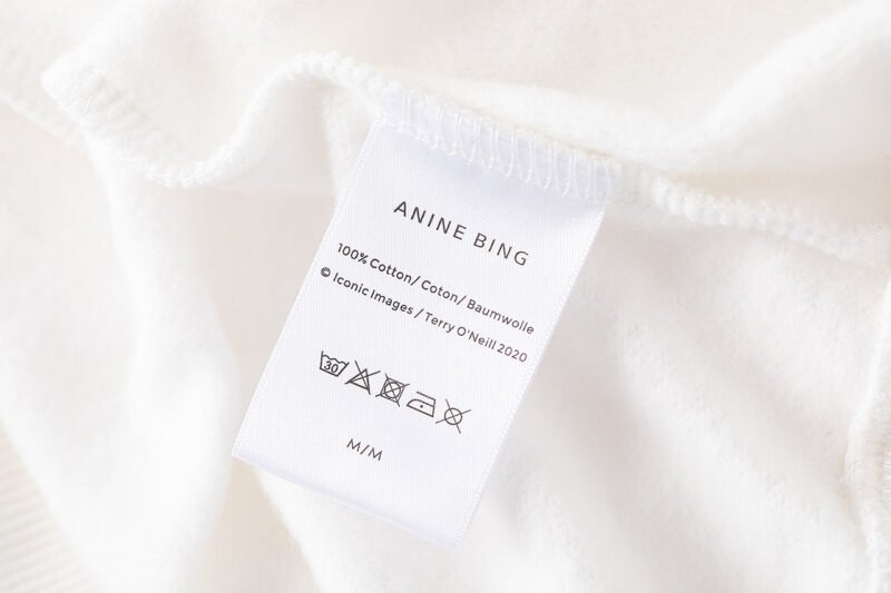 White Towel Embroidery Applique Embroidered Letters Distressed Washed Color Women's Sweatshirt-ABS2481WT - 图片 6