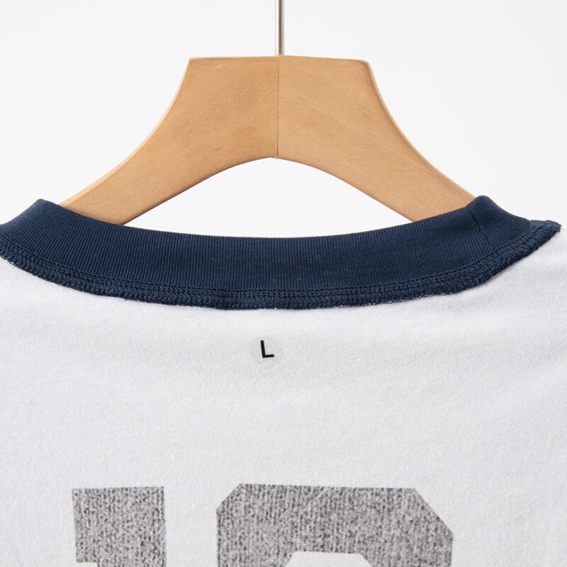 Printed Gold Contrast Double-sided Cotton Short-sleeved T-shirt for Women-ABT17DB - 图片 13