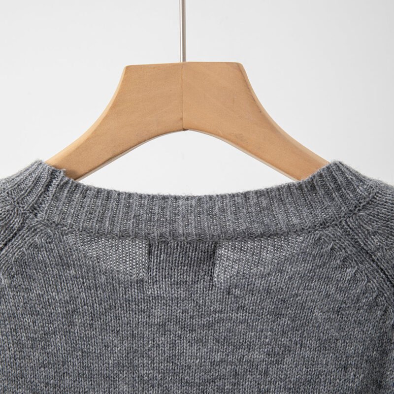 Letter Jacquard Cashmere Slim Fit Sweater Women's Sweater-ABB04GY - 图片 10