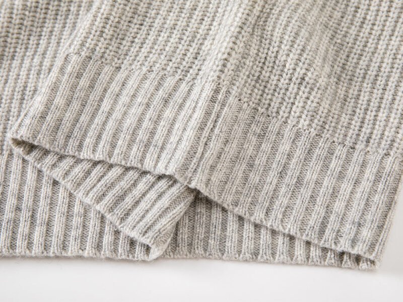 Grey Letter Embroidery Round Neck Sweater Women's Sweater-ABB06GY - 图片 12