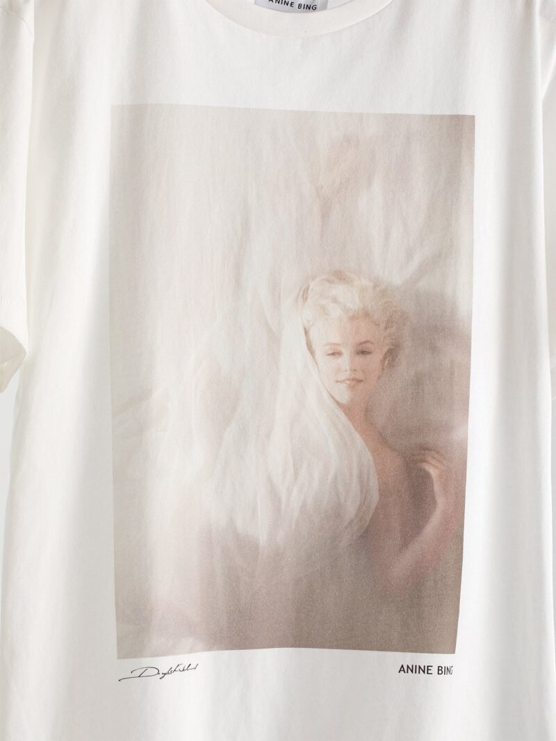 Marilyn Monroe Digital Print Cotton White Women's Short-sleeved T-shirt-ABT51WT - 图片 14