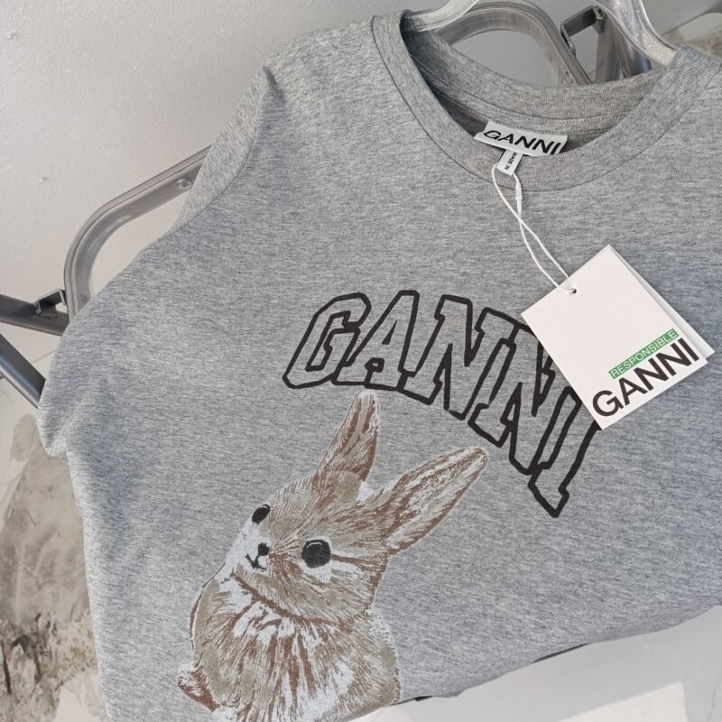 Animal Printed Letter White T-shirt Women Classic O-neck Cotton Short Sleeve Tops Tees-GN03 - 图片 15