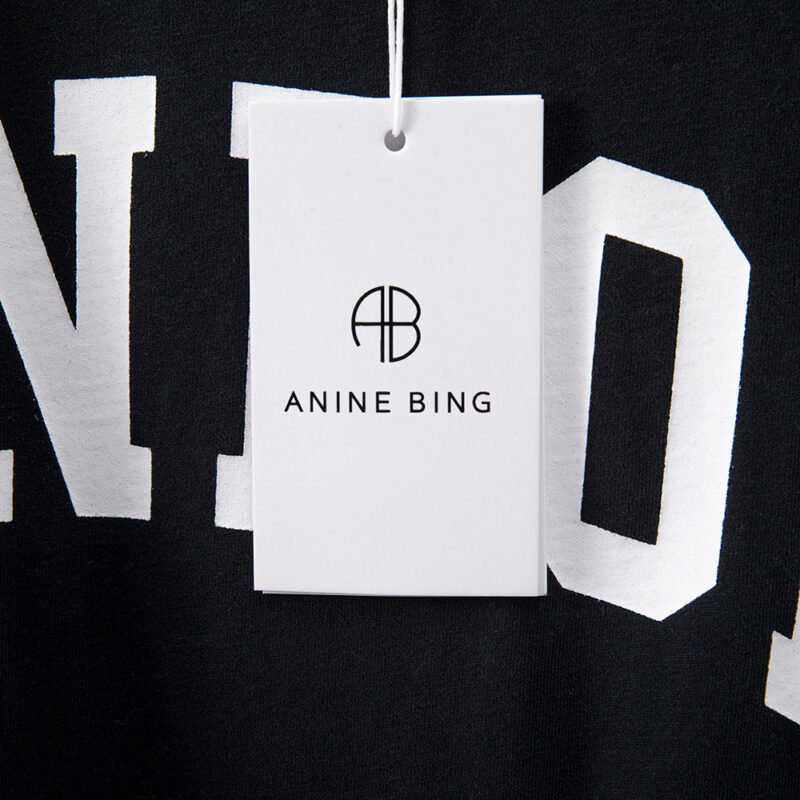 Black London Letter Print Sleeve Logo Embroidery Cotton Women's Short-sleeved T-shirt-ABT08BK - 图片 6