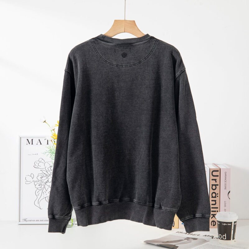 Women's Vintage Sweatshirt with Los Angeles Lettering Print-ABS2411-BK - 图片 28