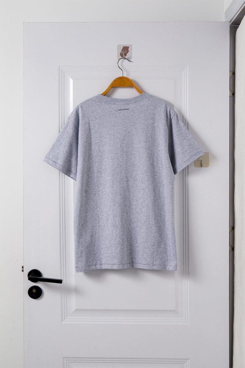 Women's LOGO Grey Short-sleeve T-shirt O-Neck Pullover-SPF-232 - 图片 6