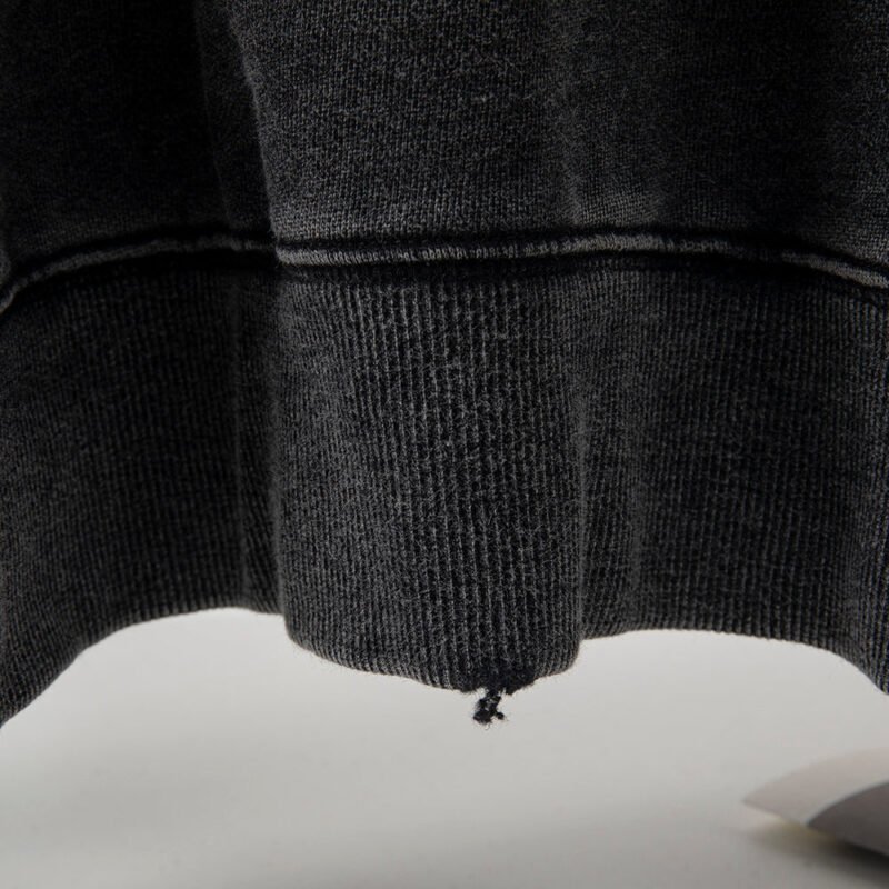 Autumn and Winter Black and Gray Classic Letter Printing Fried Color Washed Fried Snowflake Loose Women's Sweatshirt-ABS2410 - 图片 6