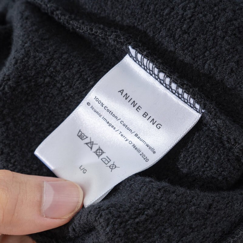 Letter Printed Fleece Washed Distressed Women's Hooded Sweatshirt-ABS2499BK - 图片 10