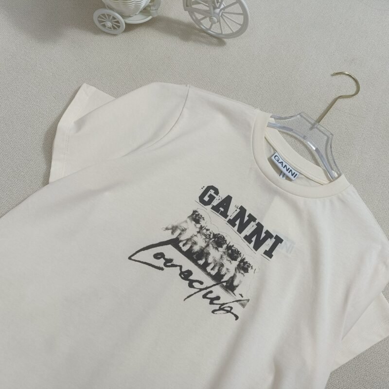 Little Dogs Printed Letter Cotton Casual O-neck Short Sleeve T-shirts Women-GN21 - 图片 6