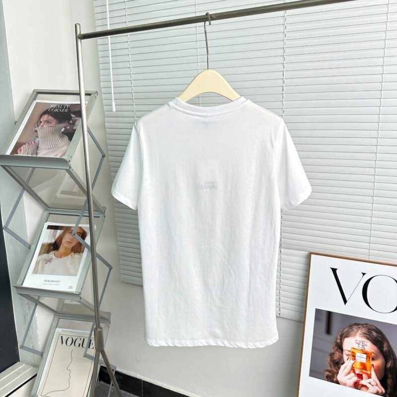 Lemon Printed Letter Cotton Casual White T-shirt Women-GN28 - 图片 6