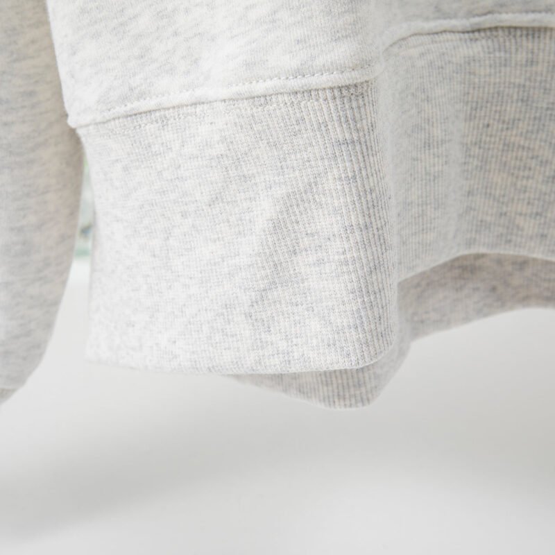 Classic Grey Letter Print Plush Women's Loose Hooded Sweatshirt-ABS2428GY - 图片 8
