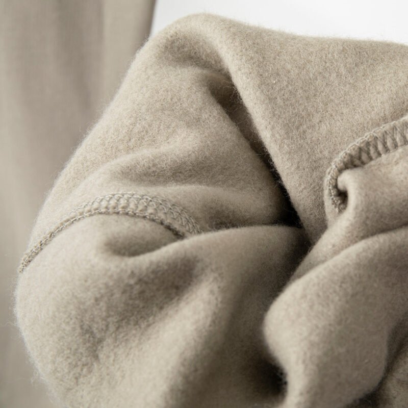Classic Mid-rise Fleece Trousers with Small Logo Print for Women-ABP13GN - 图片 6