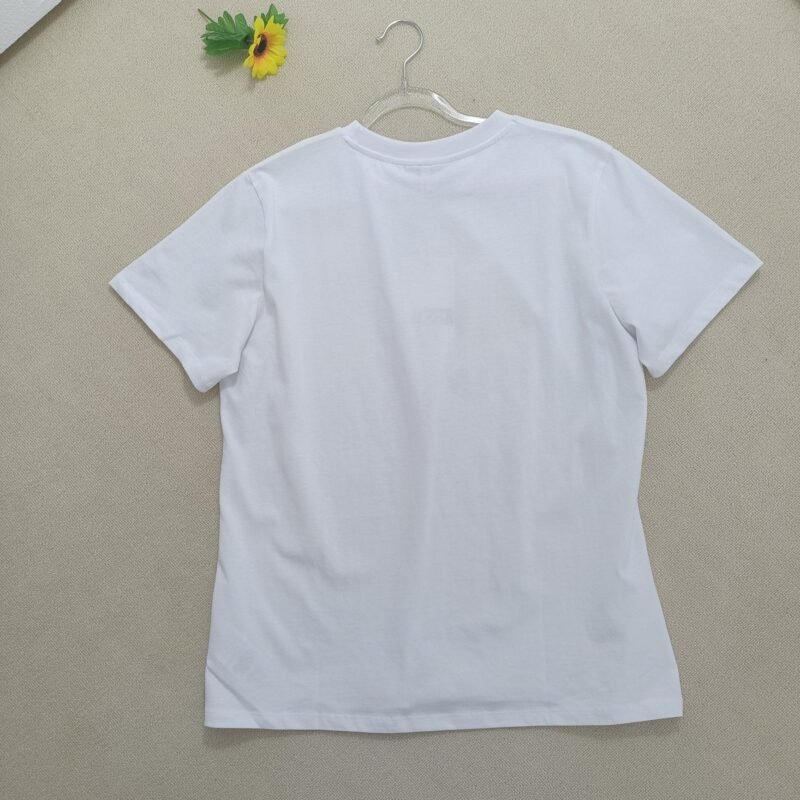 Cats Graphic Printed Letter White T-shirt Women Crew Neck Cotton Fashion Casual Cozy Tops T-shirts-GN11 - 图片 8
