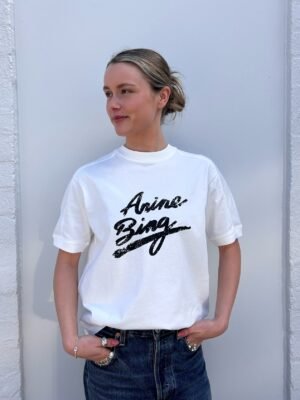 Classic Letter Printed Round Neck Women's Short Sleeve T-Shirt-ABC22WT