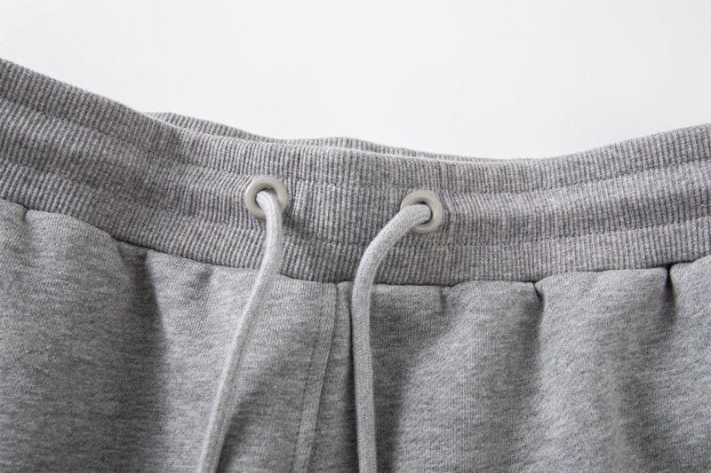 Black Letter Embroidery Fleece Sports Women's Sweatpants Pants-ABP3018BK-ABP3018GY - 图片 14