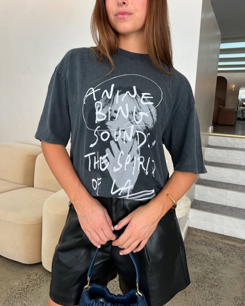 White Ink Head Graffiti Print Women's Short-sleeved T-shirt-ABS2497BK