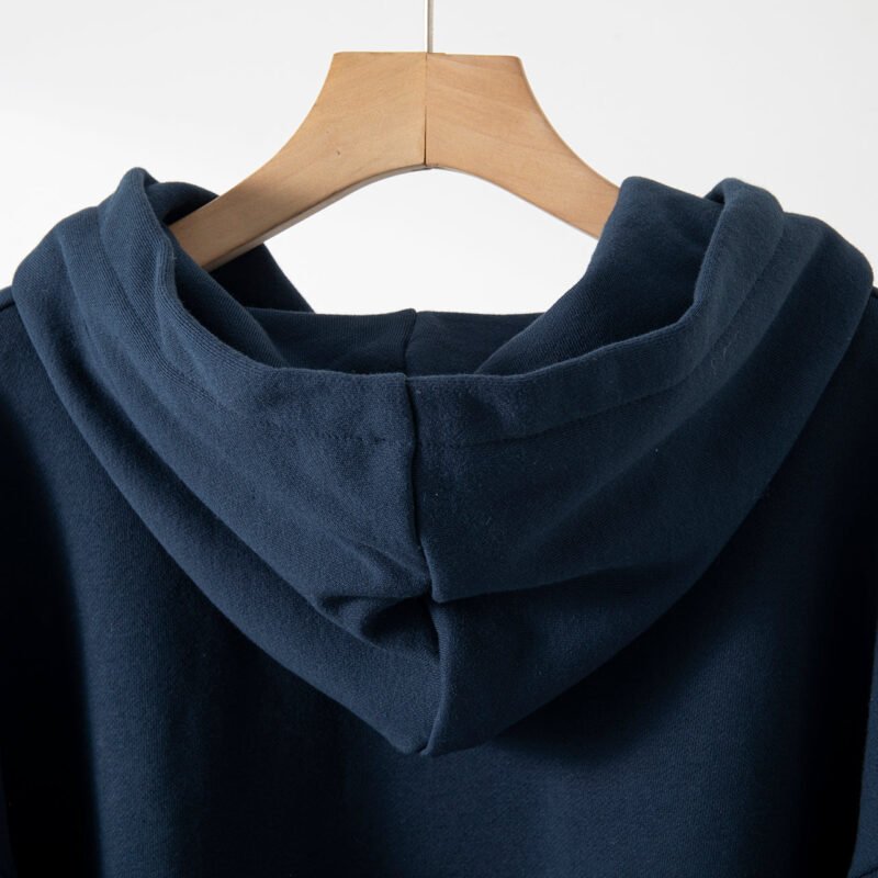 Letter Print Drawstring Plush Loose Women's Hoodie-ABS2412BK - 图片 10