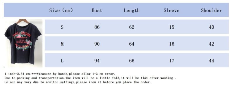 Back Classic Letter Flower Hot Diamond U-neck Women's Short-sleeved T-shirt-DH-ZV-55 - 图片 9