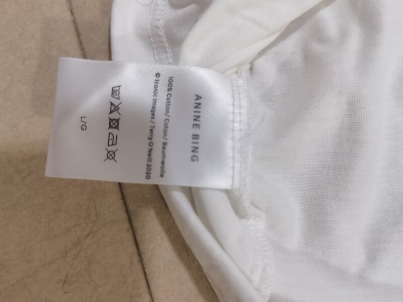 White Cotton with BING Lettering Women's Short-sleeved T-shirt-ABC16WT - 图片 8