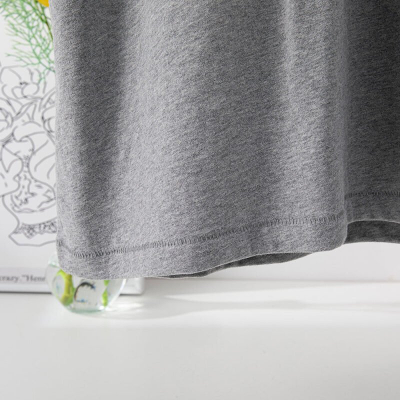 Grey New York Letter Print Sleeve Logo Embroidery Cotton Women's Short-sleeved T-shirt-ABT08GY - 图片 4