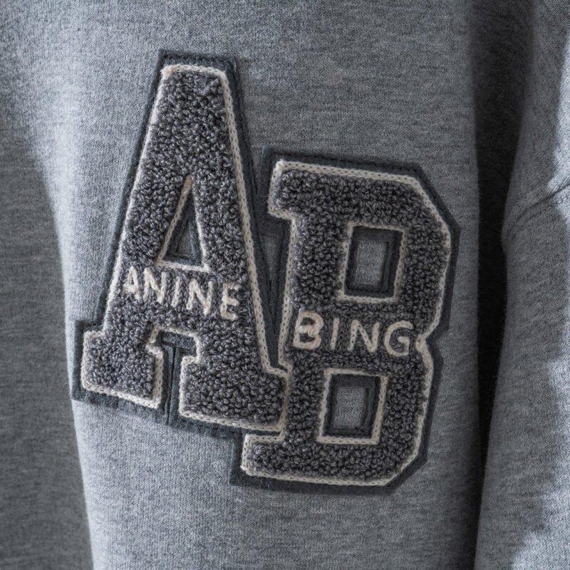 White Towel Embroidery Applique Embroidered Letters Distressed Washed Color Women's Sweatshirt-ABS2481WT - 图片 13