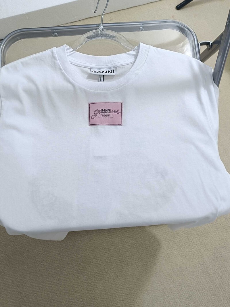 Graphic Print Letter White T-shirt Women Summer Crew Neck Short Sleeve Casual Tops Tees-GN15 - 图片 5