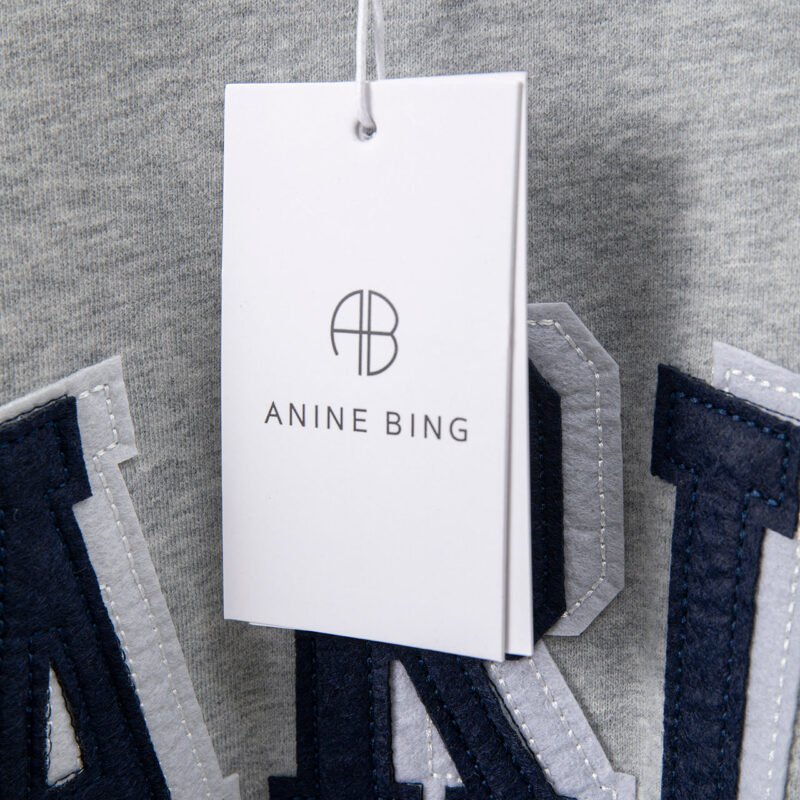 Navy Blue Classic Letter Patch Embroidery Lining Plus Velvet Loose Women's Sweatshirt-ABS2406DBL - 图片 12