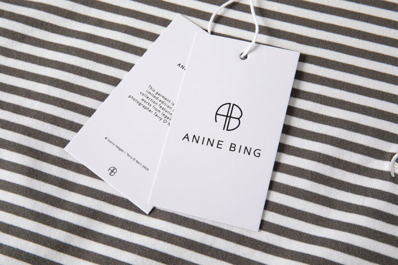 Autumn Light Green Striped Logo Embroidery Women's Loose Long-sleeved T-shirt-ABC12GNstrip - 图片 8