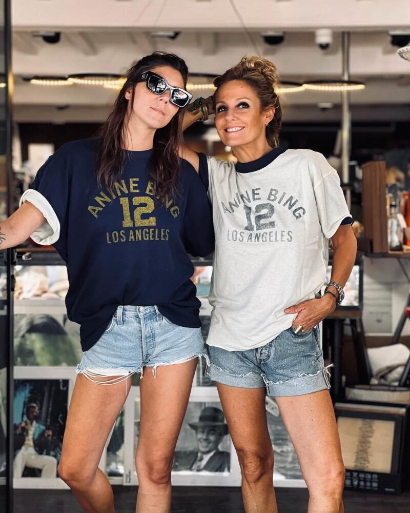 Printed Gold Contrast Double-sided Cotton Short-sleeved T-shirt for Women-ABT17DB