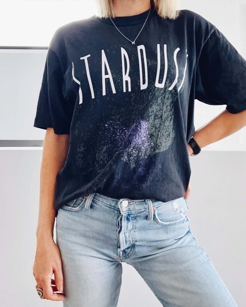 Letters White Ink Digital Print Faded Washed Short Sleeve T-shirt-ABT28BK