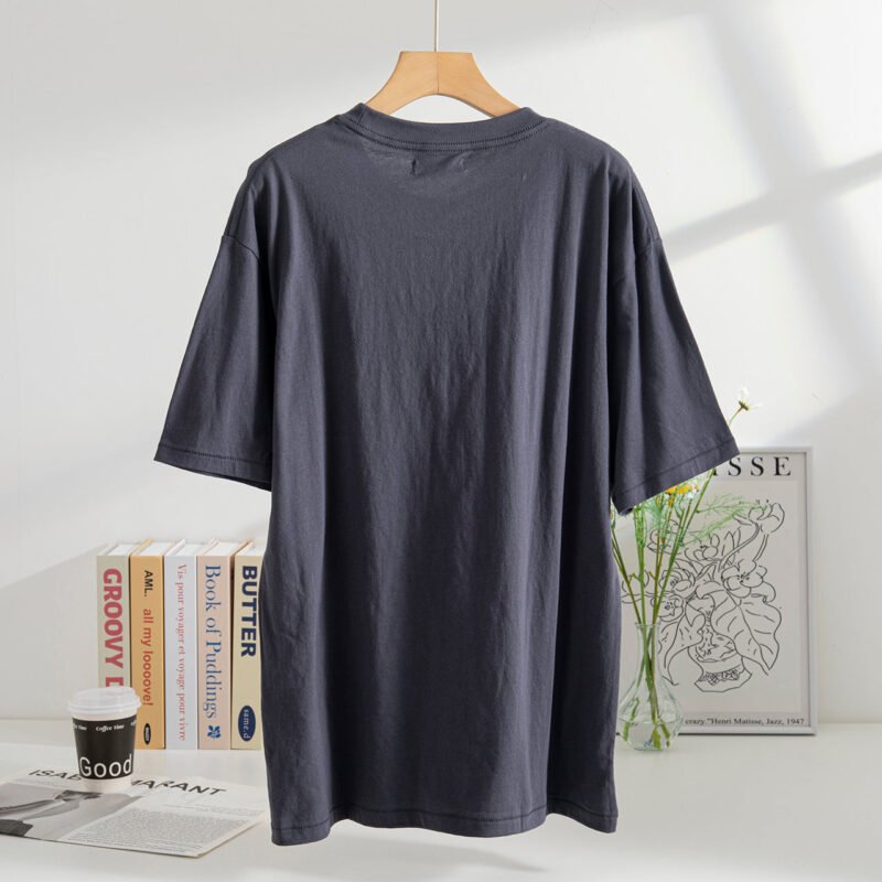 Letter City Sunset Digital Print Loose Women's Short Sleeve T-shirt-ABT30BK - 图片 3